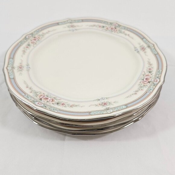 Noritake Rothschild Ivory China Platinum Band Bread & Butter Plates – Set of 4 - Picture 10 of 16